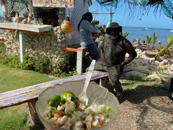 Andros Island Bahamas - Conch salad lunch 
