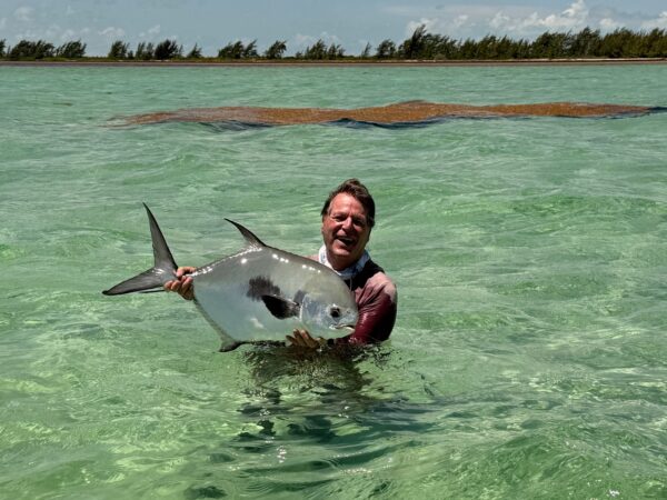 Permit fishing adventure in Bahamas