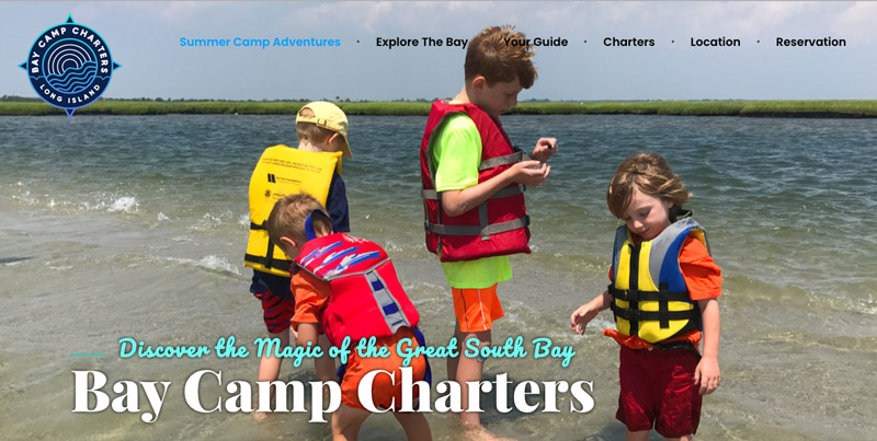 Bay Camp Charters - Summer adventure and discovery tour of the Great South Bay for children